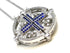 Sterling Round Jerusalem Cross Opening Magnetic Necklace